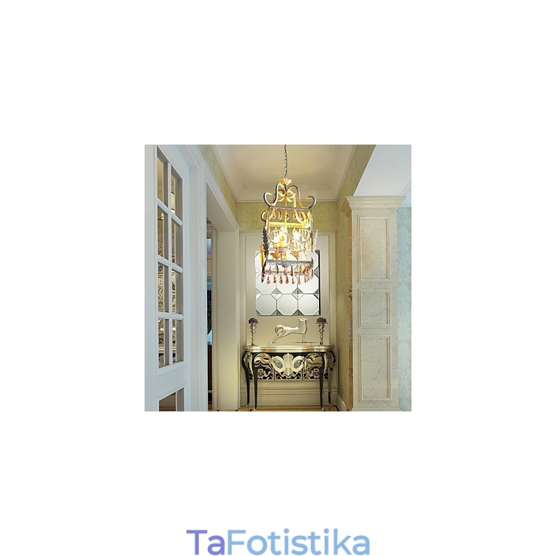 Rural of Europe Τύπος Droplight American Country Rectangular Shell Lamp Φωτιστικό βεράντας
