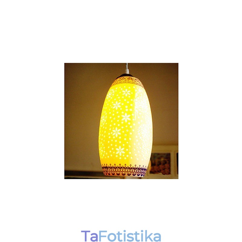 Ρετρό Κεραμικό φωτιστικό Stairs Blue Single Head Chandelier Creative