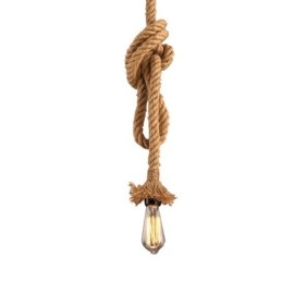 1 Light DIY Art Hemp Rope Light Creative Hemp Rope Chandelier Long 100cm Αποστολή 1 λάμπας