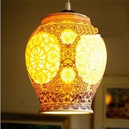 Ρετρό Κεραμικό φωτιστικό Stairs Blue Single Head Chandelier Creative