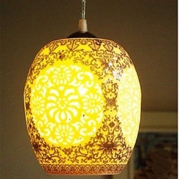 Ρετρό Κεραμικό φωτιστικό Stairs Blue Single Head Chandelier Creative
