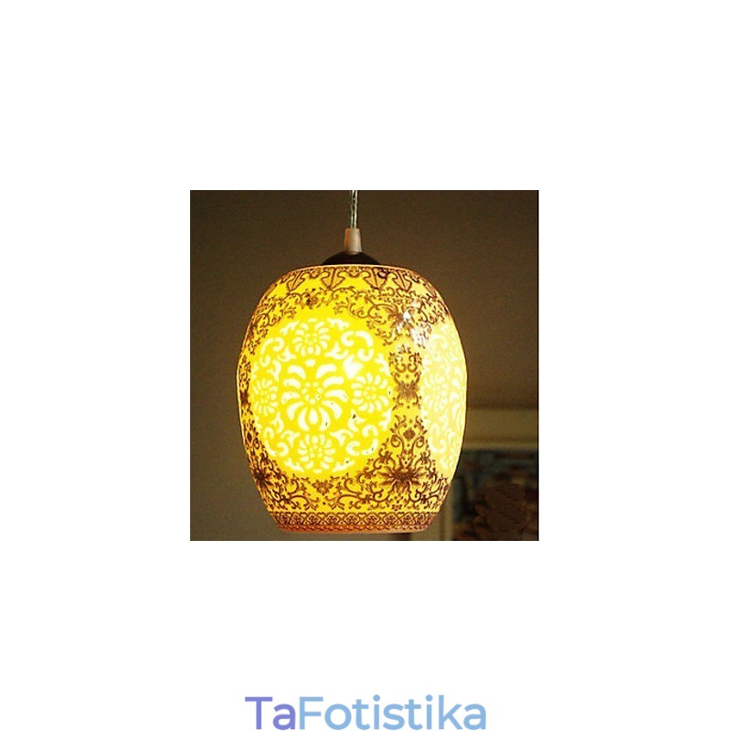 Ρετρό Κεραμικό φωτιστικό Stairs Blue Single Head Chandelier Creative