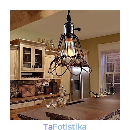 American Country Industrial Wind Lamp Retro Μικρός Πολυέλαιος Σιδερένιο Κλουβί American Country Industrial Wind Lamp Retro Μικρός Πολυέλαιος Σιδερένιο Κλουβί