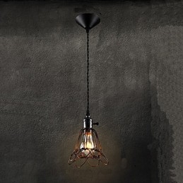 American Country Industrial Wind Lamp Retro Μικρός Πολυέλαιος Σιδερένιο Κλουβί