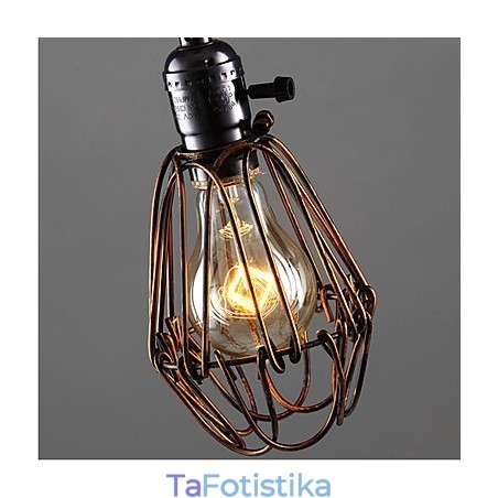American Country Industrial Wind Lamp Retro Μικρός Πολυέλαιος Σιδερένιο Κλουβί American Country Industrial Wind Lamp Retro Μικρός Πολυέλαιος Σιδερένιο Κλουβί