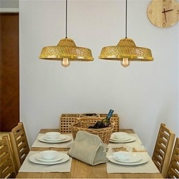 1 Επικεφαλής του Μουσείου Americange Creative Bamboo Straw hat Light Simple