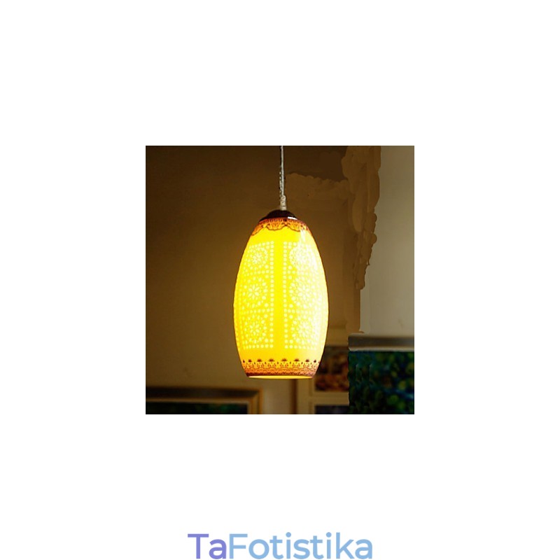 Ρετρό Κεραμικό φωτιστικό Stairs Blue Single Head Chandelier Creative