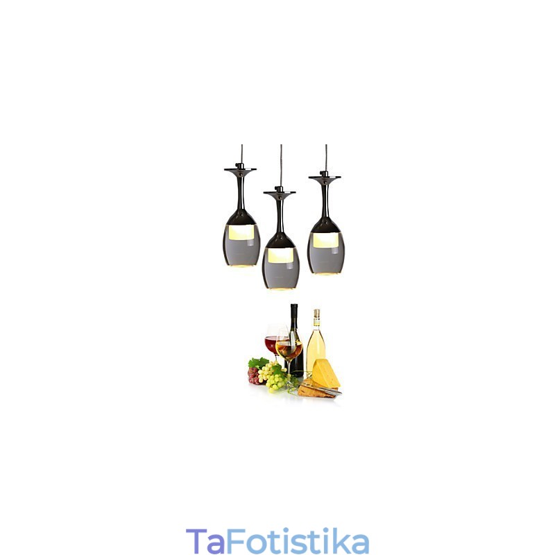 Κρεμαστά Φωτάκια 3 Φωτιστικά Στρογγυλή Πίσω πλάκα Μοντέρνο Σύγχρονο Μεταλλικό