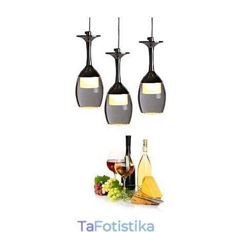 Κρεμαστά Φωτάκια 3 Φωτιστικά Στρογγυλή Πίσω πλάκα Μοντέρνο Σύγχρονο Μεταλλικό