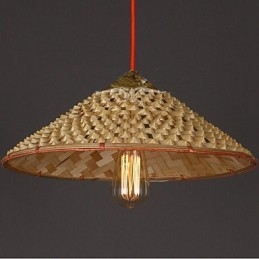Vintage Farm Straw Bamboo Chandelier Πολυέλαιος Chandelier