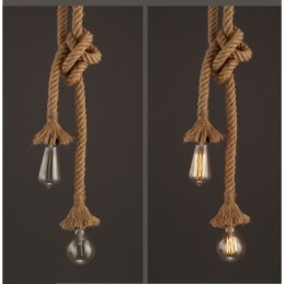 1 Light DIY Art Hemp Rope Light Creative Hemp Rope Chandelier Long 100cm Αποστολή 1 λάμπας