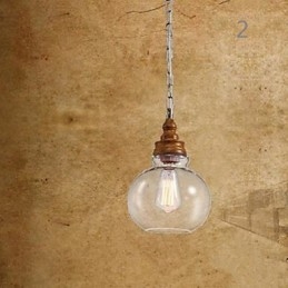 Φωτιστικά και φανάρια καφέ Droplight Crystal Wood Grain