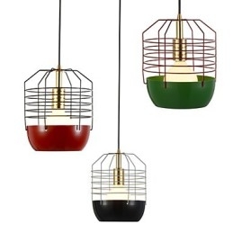 Κρεμαστό φωτιστικό Mini Artistic Spider Web 1 Light Mordern Simplicity Finish Μαύρο Λευκό Πράσινο Κόκκινο ατσάλι από άνθρακα