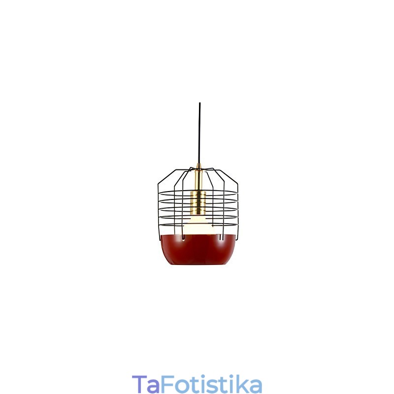 Κρεμαστό φωτιστικό Mini Artistic Spider Web 1 Light Mordern Simplicity Finish Μαύρο Λευκό Πράσινο Κόκκινο ατσάλι από άνθρακα
