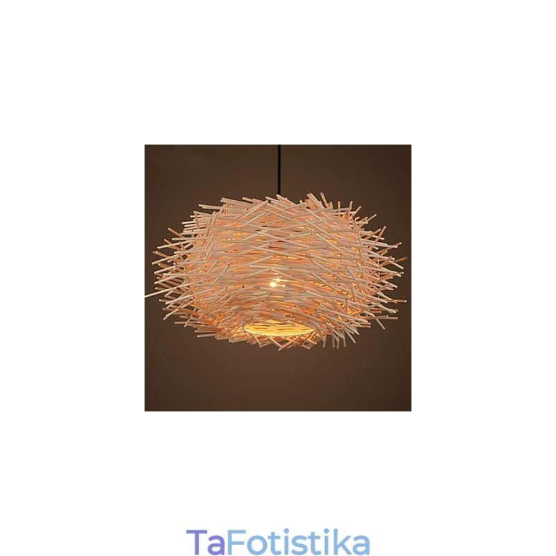 Πολυέλαιος Mini Style Lantern Wood Bamboo