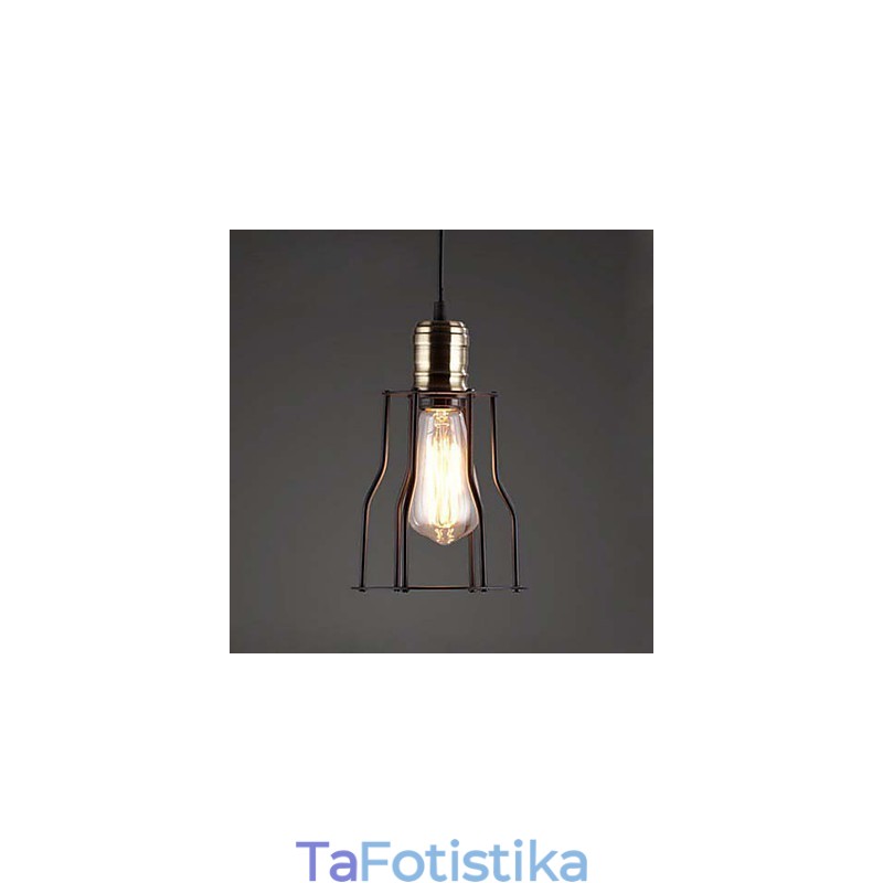 Αμερικάνικες βιομηχανικές vintage ιδέες για μπουφέ καφέ κλουβί από σφυρήλατο σίδερο Κρεμαστό φως καθιστικό