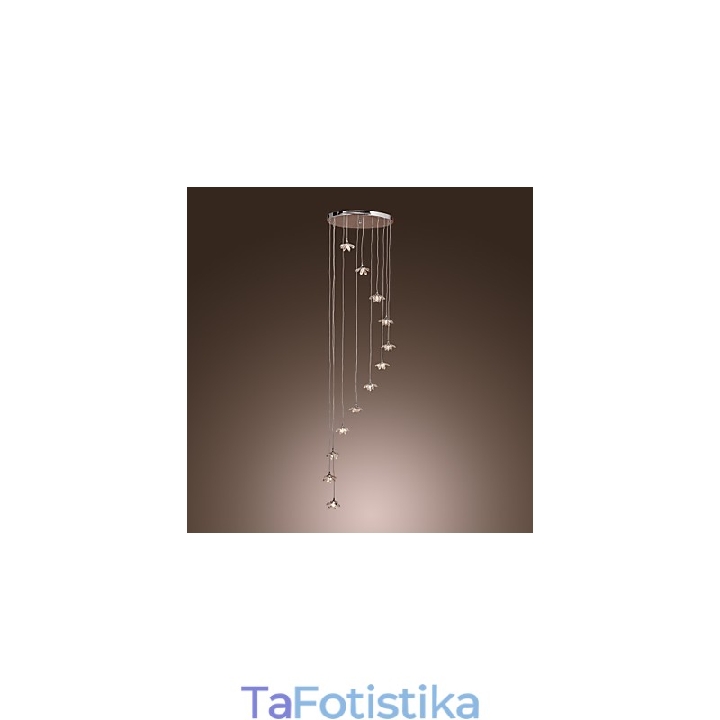 Μοντέρνο, μοντέρνο κρεμαστό φως κρυστάλλου μίνι χρωμίου μεταλλικό