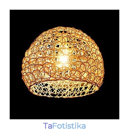 Μοντέρνο Rural Cany Art Woven Rattan Μονό Φωτιστικό σταγονόμετρου Μοντέρνο Rural Cany Art Woven Rattan Μονό Φωτιστικό σταγονόμετρου