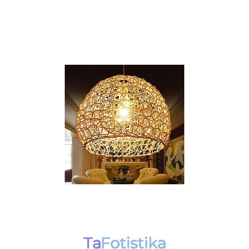 Μοντέρνο Rural Cany Art Woven Rattan Μονό Φωτιστικό σταγονόμετρου