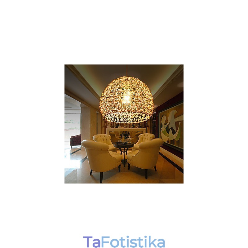 Μοντέρνο Rural Cany Art Woven Rattan Μονό Φωτιστικό σταγονόμετρου