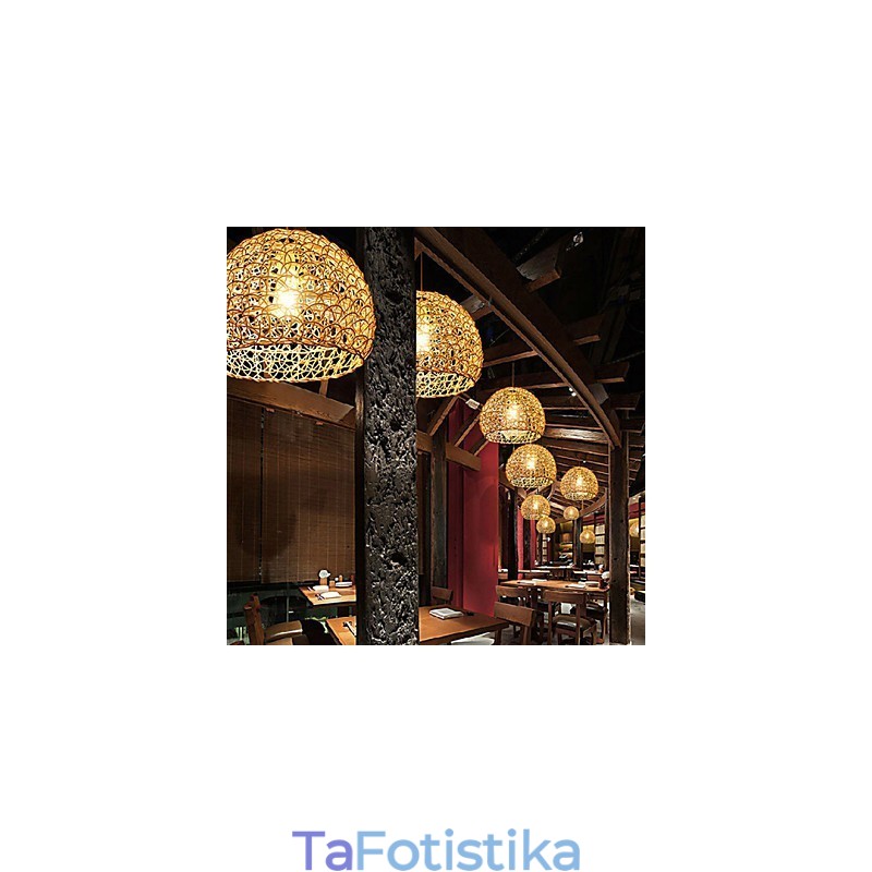 Μοντέρνο Rural Cany Art Woven Rattan Μονό Φωτιστικό σταγονόμετρου