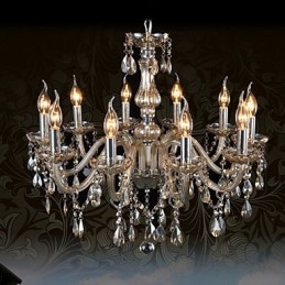 Πολυέλαιος 10 Lights Luxury Crystal Cognac Color K9 Crystal Chandelier
