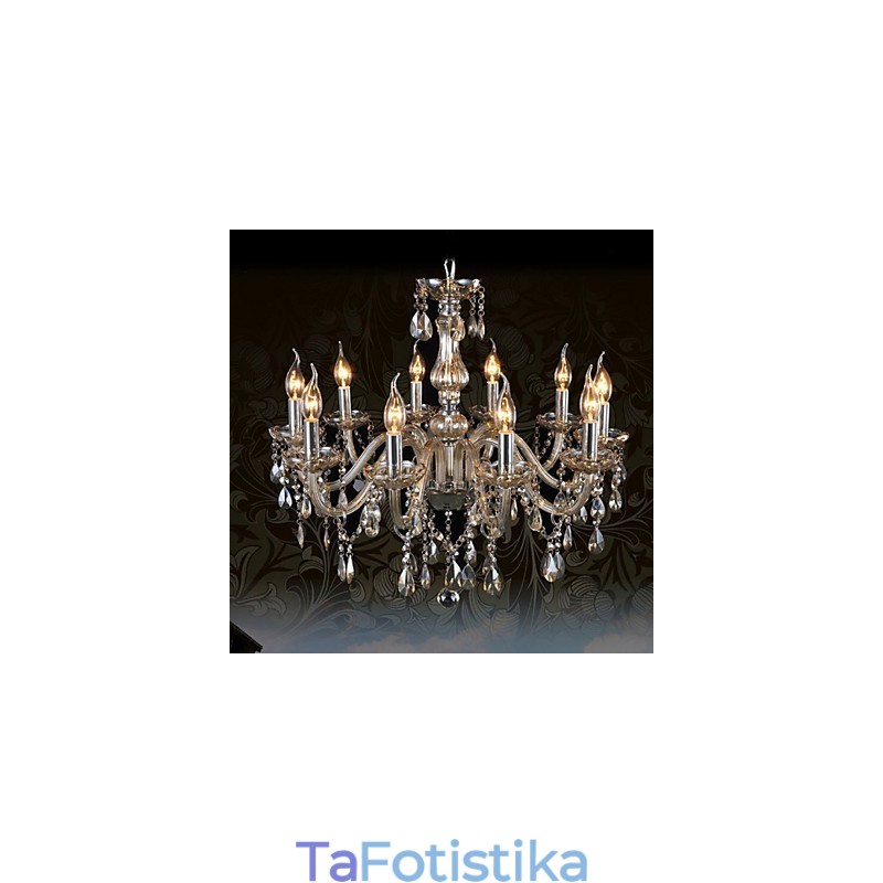 Πολυέλαιος 10 Lights Luxury Crystal Cognac Color K9 Crystal Chandelier
