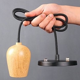Country Mini Style Others Wood Bamboo Pendent Light Garage