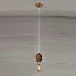 Country Mini Style Others Wood Bamboo Pendent Light Garage