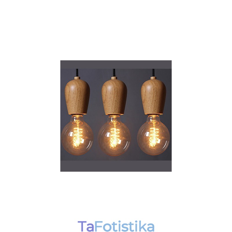 Country Mini Style Others Wood Bamboo Pendent Light Garage