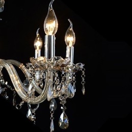 Πολυέλαιος 10 Lights Luxury Crystal Cognac Color K9 Crystal Chandelier