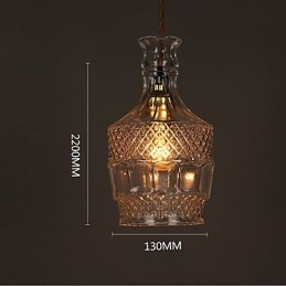 Ρομαντικό μπουκάλι Creative Carved Art Glass Light Πολυέλαιος Κρεμαστό φως