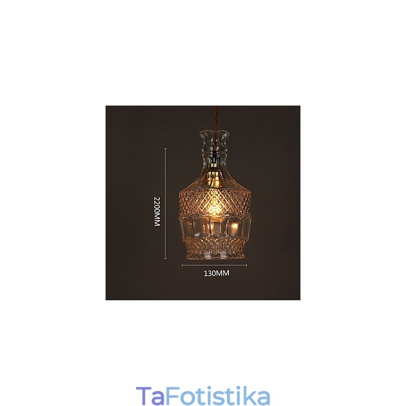 Ρομαντικό μπουκάλι Creative Carved Art Glass Light Πολυέλαιος Κρεμαστό φως