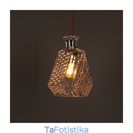 Ρομαντικό μπουκάλι Creative Carved Art Glass Light Πολυέλαιος Κρεμαστό φως