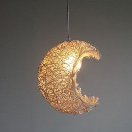 Μοντέρνο Rural Cany Art Woven Rattan Μονό Φωτιστικό σταγονόμετρου