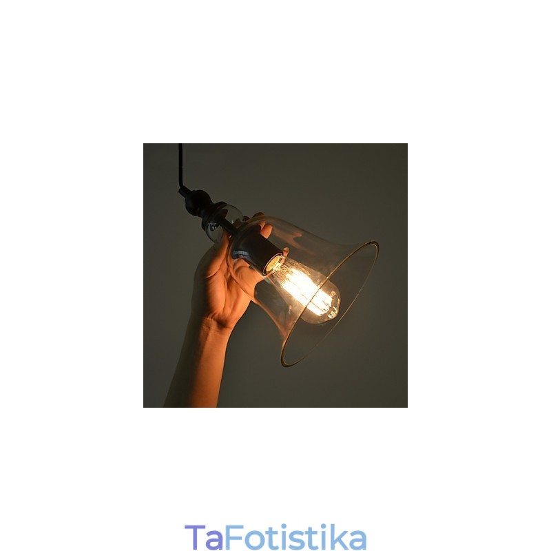 Εκλεκτής ποιότητας βιομηχανικός ρετρό πολυέλαιος από γυαλί δημιουργικό μινιμαλιστικό φωτιστικό κομοδίνου διαφανές χρώμα