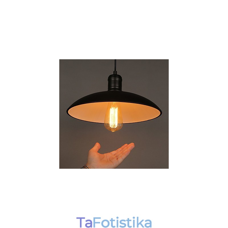 Φωτιστικά και φανάρια Τέχνης για την αποκατάσταση ενός κεφαλιού από σφυρήλατο σίδερο ιπτάμενος δίσκος Droplight