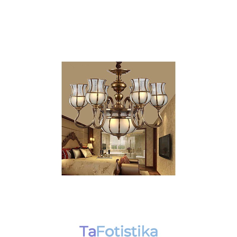 Πολυέλαιος Παραδοσιακός Κλασικός Ρουστίκ Lodge Μεταλλικός