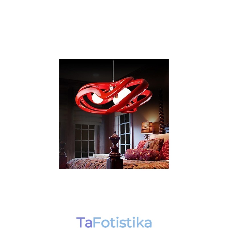 Μοντέρνο Σύγχρονο Φωτιστικό Κρεμαστό Ρητίνης Ζωγραφικής