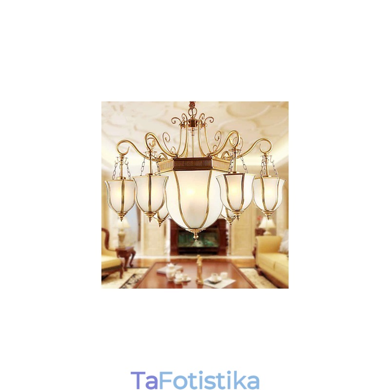 Πολυέλαιος Παραδοσιακός Κλασικός Ρουστίκ Lodge Μεταλλικός