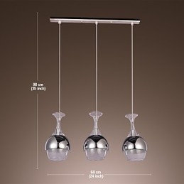 Μοντέρνο Creative 3 Light μενταγιόν σε σχήμα κύλικας