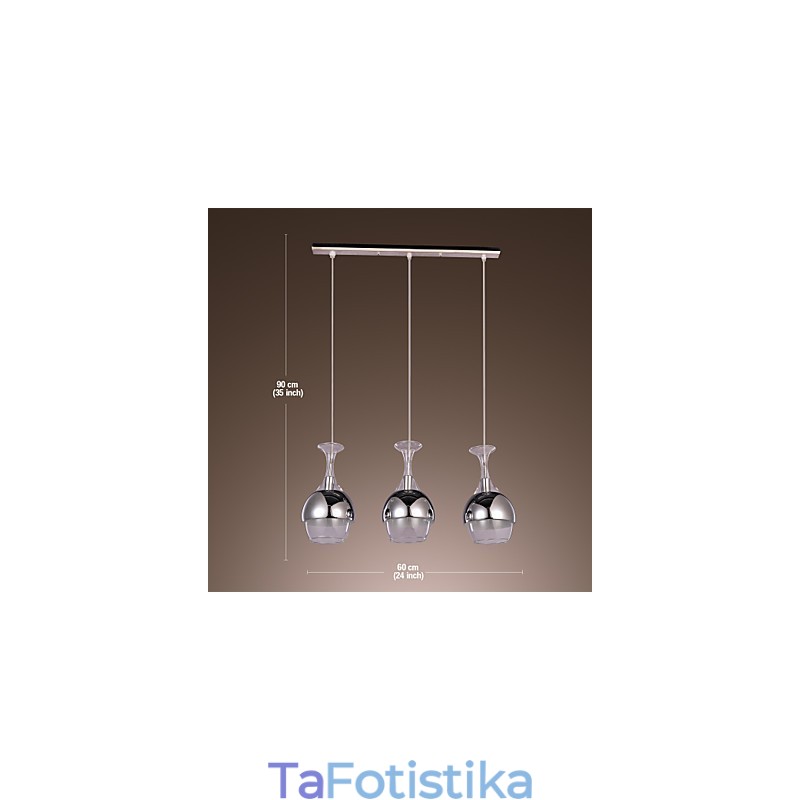 Μοντέρνο Creative 3 Light μενταγιόν σε σχήμα κύλικας
