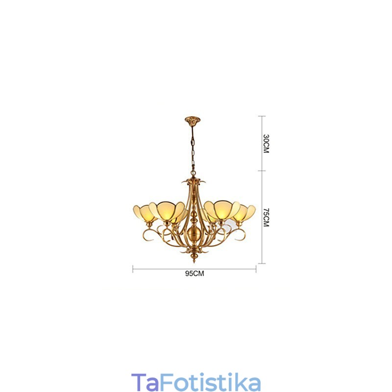 Παραδοσιακός Classic Rustic Lodge ορειχάλκινος μεταλλικός πολυέλαιος