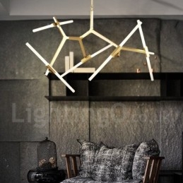 10 Light Modern Contemporary Chandelier Light (Μαύρο Χρυσό)