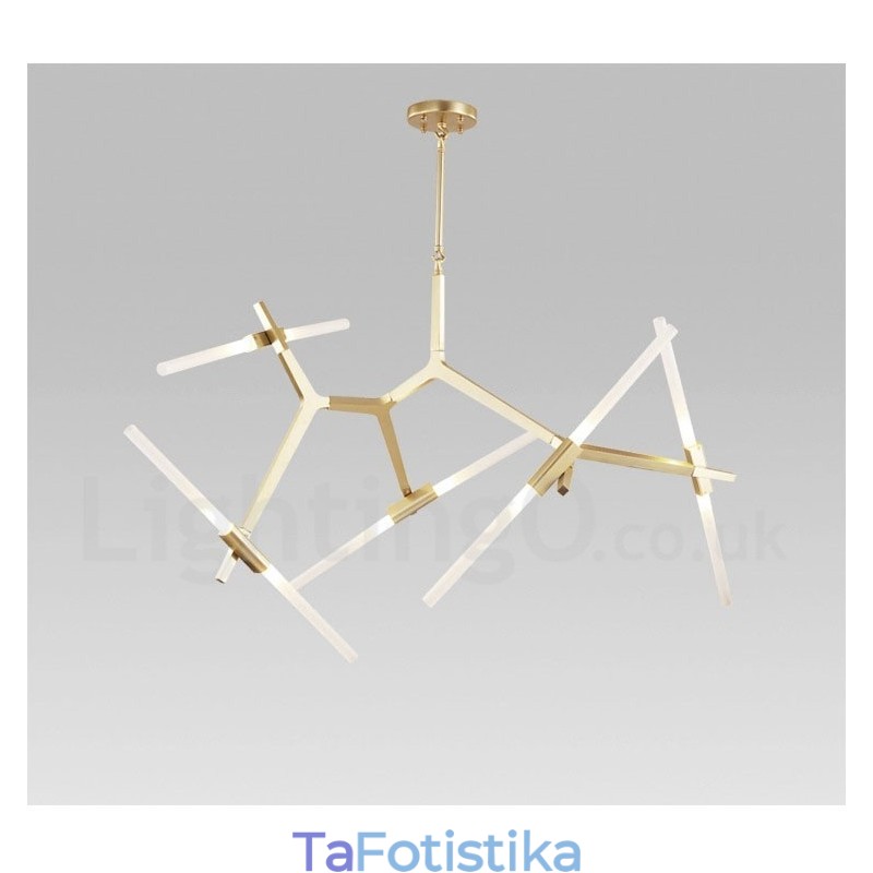 10 Light Modern Contemporary Chandelier Light (Μαύρο Χρυσό)