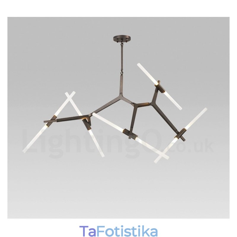 10 Light Modern Contemporary Chandelier Light (Μαύρο Χρυσό)