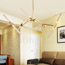 10 Light Modern Contemporary Chandelier Light (Μαύρο Χρυσό)