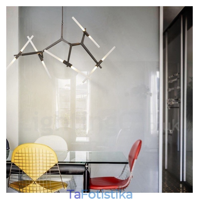 10 Light Modern Contemporary Chandelier Light (Μαύρο Χρυσό)