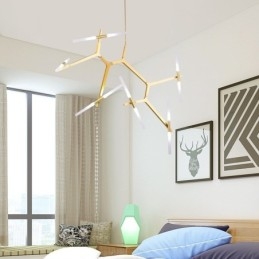 12 Light Modern Contemporary Chandelier Light (Μαύρο χρυσό)