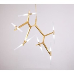 12 Light Modern Contemporary Chandelier Light (Μαύρο χρυσό)
